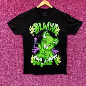 Black Craft THC Devilish Teddy Bear Goth Cartoon T-Shirt L